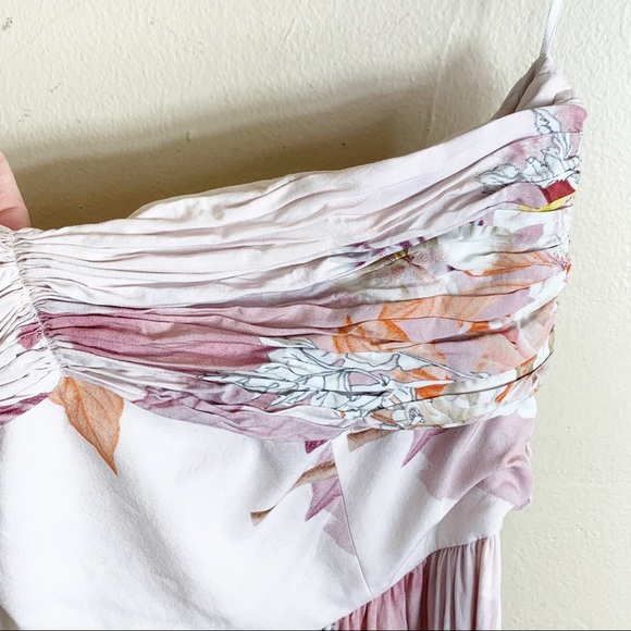 Plum Pretty Sugar - Pink Floral Strapless Midi/Maxi Dress - Picture 5 of 14